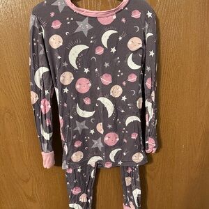 Little Sleepies To The Moon and Back Two Piece PJs- Pink and Gray